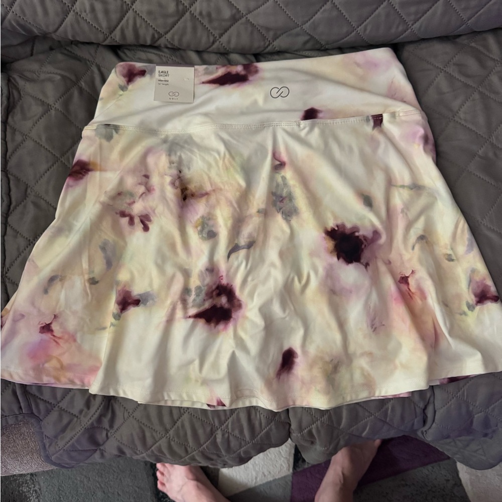 New with tags CALIA by Carrie Underwood A-Line Skirt in Cream and Purple